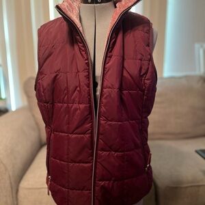 Women's Burgundy Quilted Vest